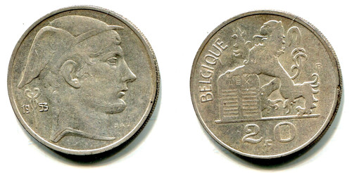 Franchi belgio 1953 argento - 1953,