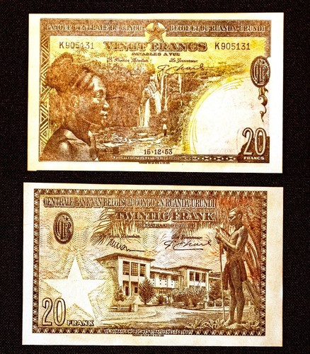 1953 francs congo belge - 1953,