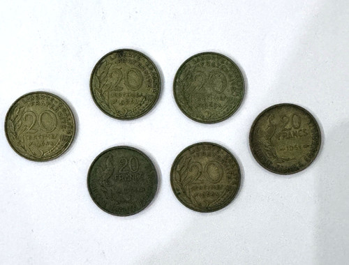 Monete francs anni - 6, da