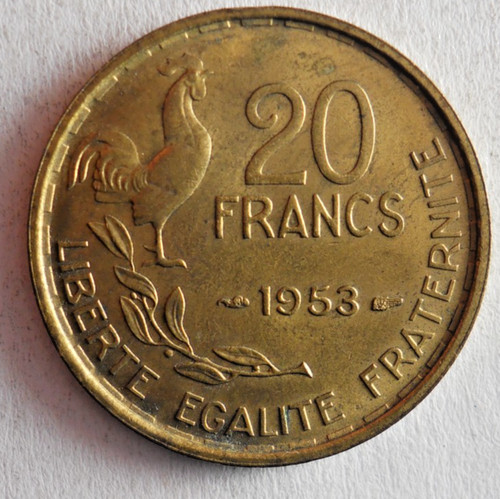 1953 francia franchi - francia, 20